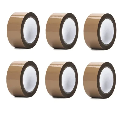 2″ Brown Acrylic PP Tape Pack 6 Rolls - Packaging Direct