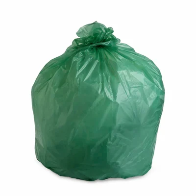 Box Of 200 Green Draw String Bags 29 x 34" - Packaging Direct