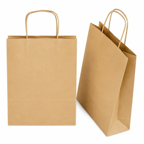 12" Twisted Handle Brown Paper Carrier Bags