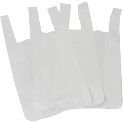 23" White Vest Type Carrier Bags Box Of 1000