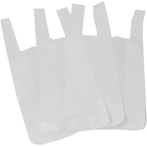23" White Vest Type Carrier Bags Box Of 1000